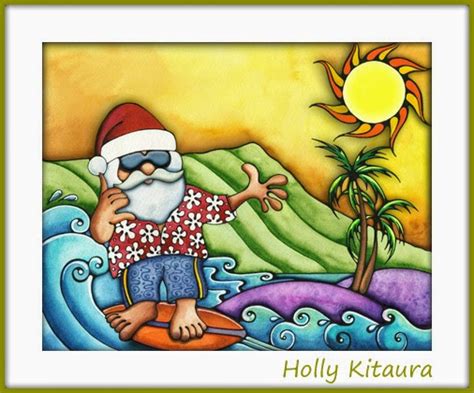 Holly Kitaura Art: Hawaiian Christmas Cards