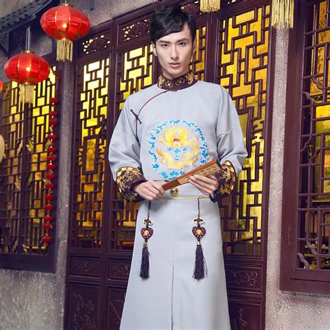 China Qing Dynasty Royal Manchu Prince Costume Garment male clothing ...