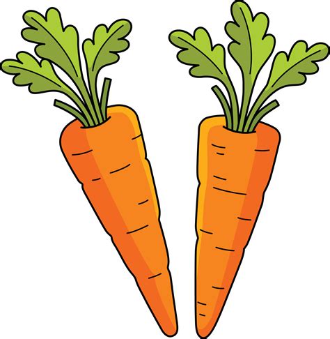 zanahorias vegetal dibujos animados de colores clipart 21964639 Vector en Vecteezy