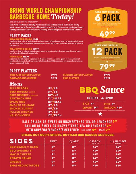 Horn Lake Menu | MemphisBBQCo.com