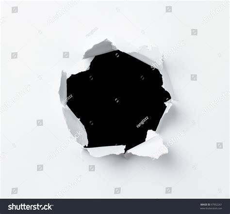 Hole Punched Paper Sheet Stock Photo (Edit Now) 97952261