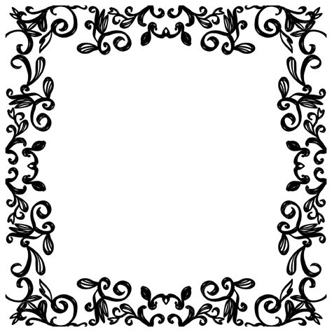 Victorian Border Style In Black, Victorian, Frame, Border PNG Transparent Clipart Image and PSD ...