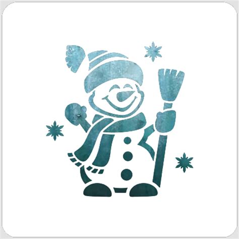 Cheery Snowman Stencil - A Colorful Life Designs