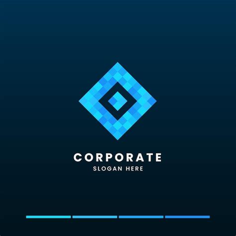 Premium Vector | Modern clean diamond geometric pixel logo design template