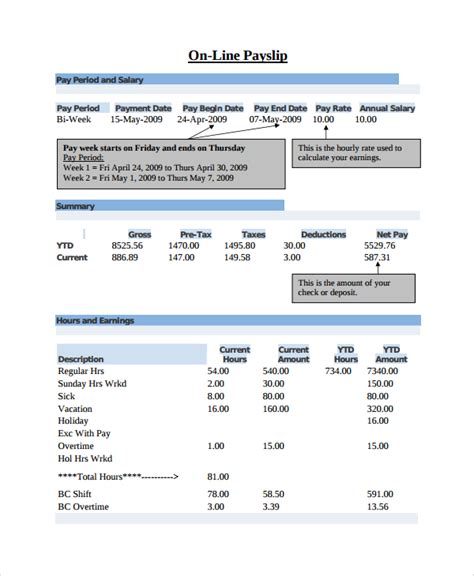 Free Payslip Template Singapore Choose an appropriate payslip template from below provided ...