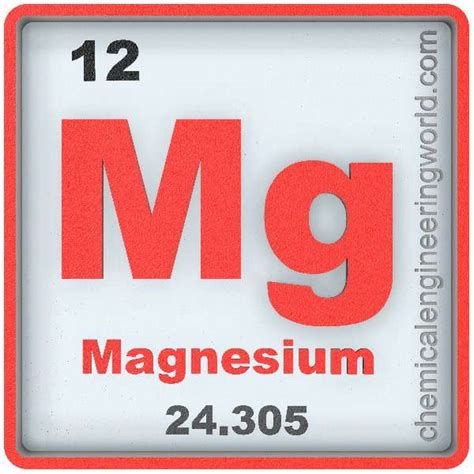 Magnesium Element Properties and Information - Chemical Engineering World