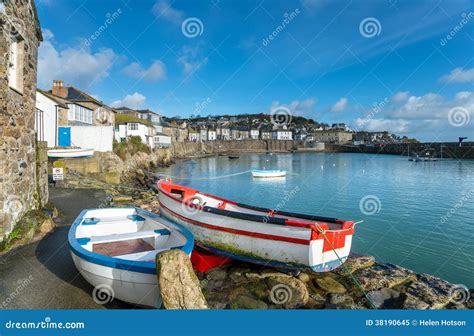 Mousehole Harbour stock image. Image of seascape, mousehole - 38190645