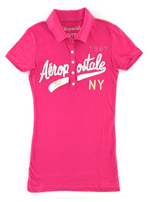 Aeropostale Women's Polo Shirt Aero New York Graphic Embroidered Logo Est 87 - Walmart.com