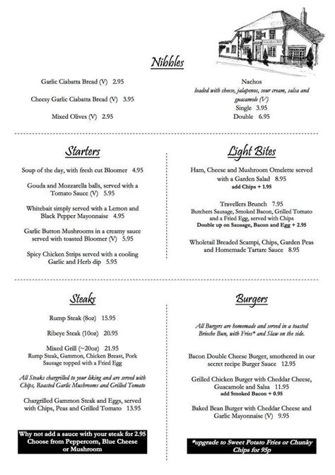 Menu at Travellers Rest pub & bar, Bristol, Pensford Hill