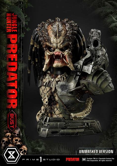 Premium Bust Predator (Film) Jungle Hunter Predator Unmasked | | Prime 1 Studio