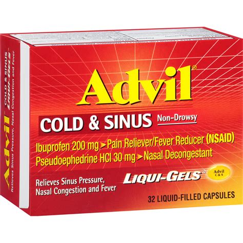 Advil Cold and Sinus – Side Effects, Warnings and Usage