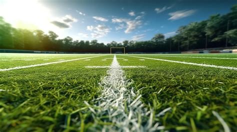 Premium AI Image | American football field and grass Generative AI