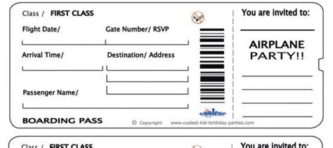 Free Printable Boarding Pass Template Word - countxam