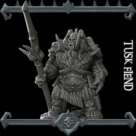 Orthon Tusk Fiend Miniature for Tabletop Games Like D&D - Etsy