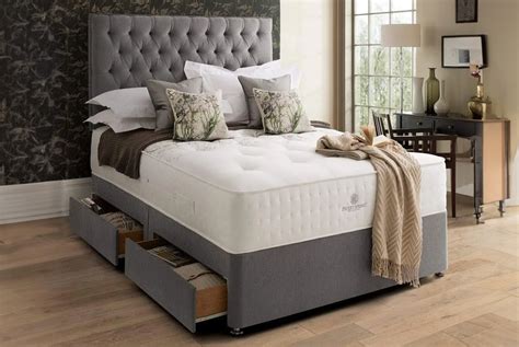 Grey Divan Bed Set With Mattress & Headboard Deal - Wowcher