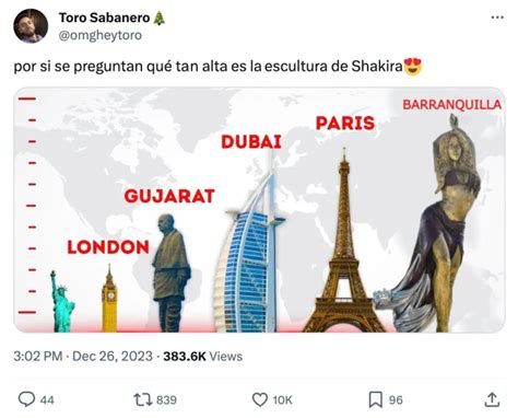 A Giant Statue Of Shakira Was Just Unveiled In Colombia And People Have Jokes