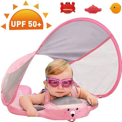 PRESELF Baby Solid Float with Removable UPF 50+ UV Sun Protection Canopy Safety Aquatics ...