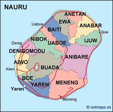 nauru political map | Order and download nauru political map