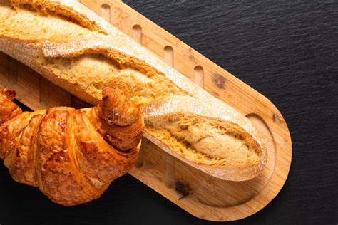 Sweet Baguette With Croissant Stock Photo - Image of swirl, bread: 70764648