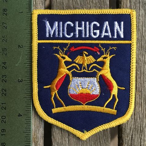 Michigan Flag Souvenir Travel Patch - Etsy