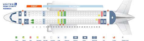 Seat map Boeing 737-800 "United Airlines". Best seats in plane