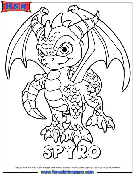 Skylanders Spyros Adventure Magic Series1 Spyro Coloring Page | Coloring pages, Star coloring ...