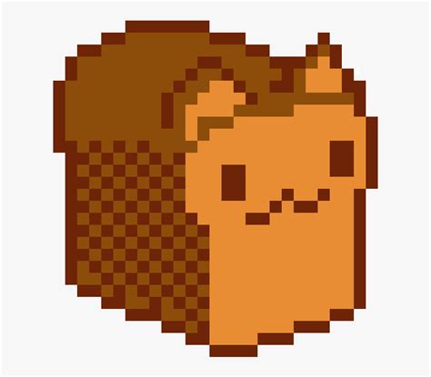 - Bread Cat Pixel Art Clipart , Png Download - Cat Bread Pixel Art ...