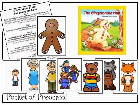 Gingerbread Man Story Book - Printable Color