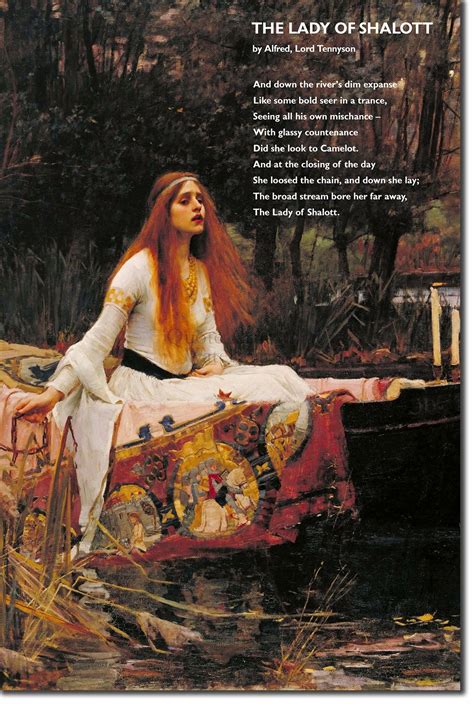 The Lady of Shalott extract Poem by Alfred Tennyson Art - Etsy UK | The ...