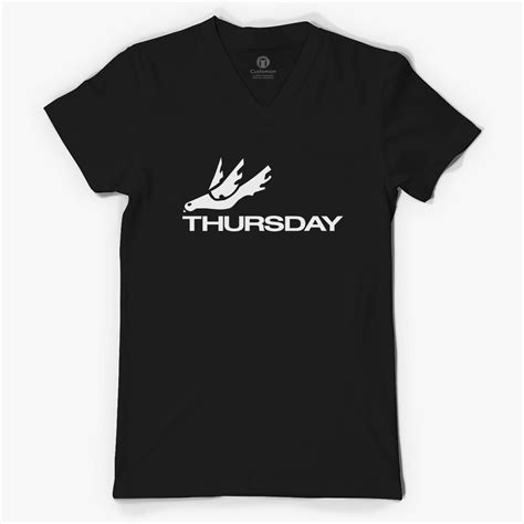 Thursday Band Logo V-Neck T-shirt - Customon