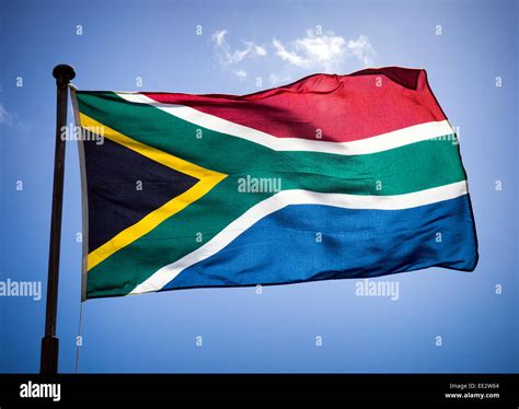 South africa flag pole hi-res stock photography and images - Alamy