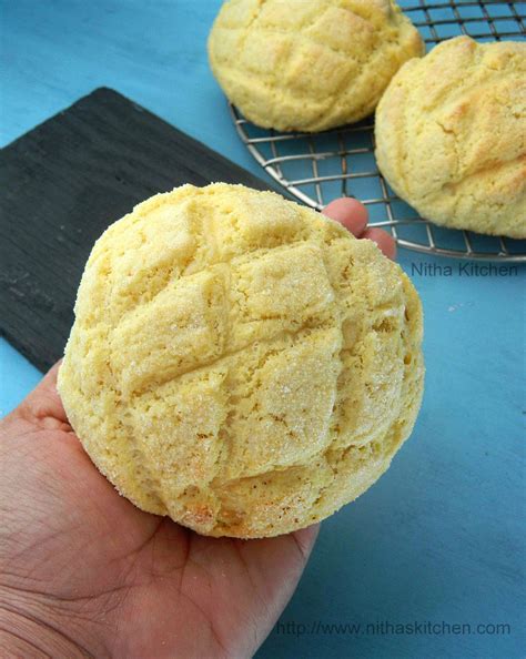 Nitha Kitchen: Melon Pan | Japanese Melon Bread Recipe