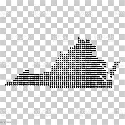 Virginia Map Shape United States Of America Flat Concept Icon Symbol ...