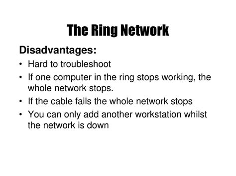 The Ring Network Advantages: They are cheap to expand. - ppt download