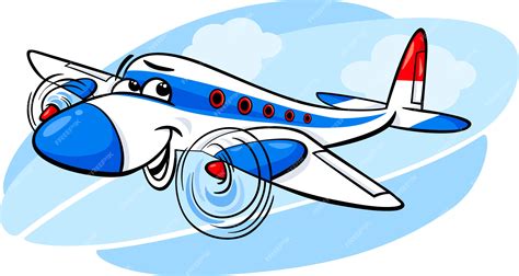 Illustration de dessin animé avion | Vecteur Premium