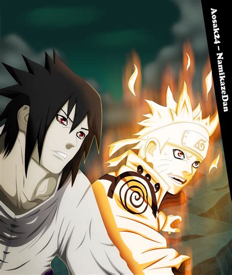 Smiling - Naruto And Sasuke (Collab) by Aosak24 on DeviantArt