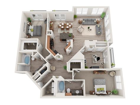 Floor Plans of Lincoln Place Apartments in Loveland, CO