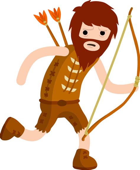 Caveman in animal skin. Man from stone age. 23248132 Vector Art at Vecteezy