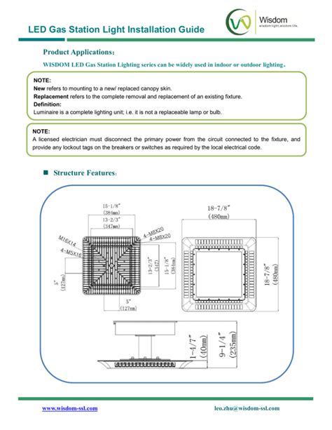 LED Gas Station Light Installation Guide