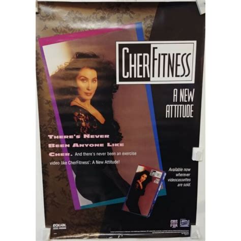 Cher Fitness A New Attitude Poster 27 X 38. Fox Video CBS | eBay