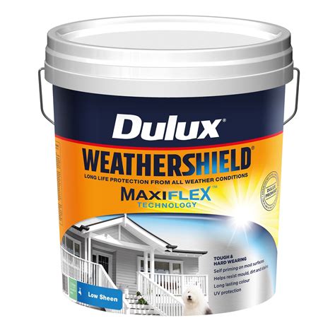 Dulux 15L Deep Low Sheen Weathershield Exterior Paint - Bunnings Australia