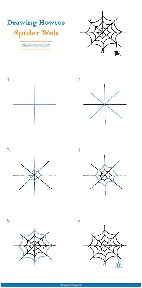 How to Draw a Spider Web - Step by Step Easy Drawing Guides - Drawing ...