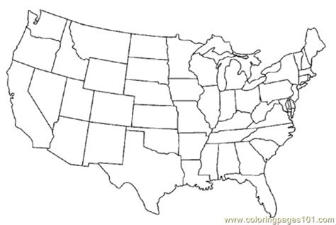 Coloring Pages Map Of United States Of America (Education > Maps ...