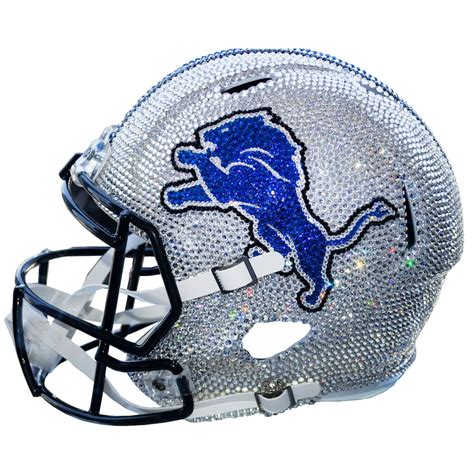 Detroit Lions Swarovski Crystal Large Football Helmet