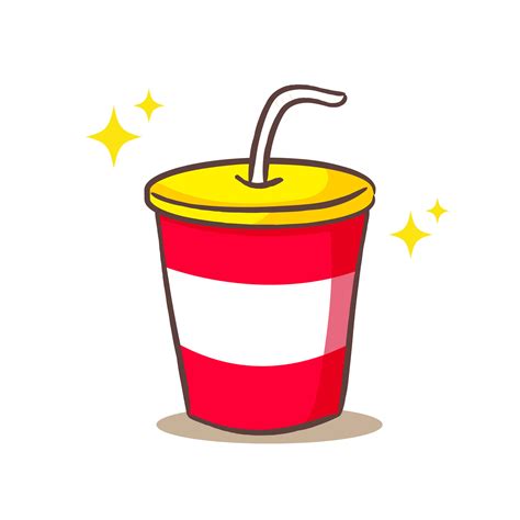 Soda drink or soft drink cartoon flat style. Drinks concept design ...