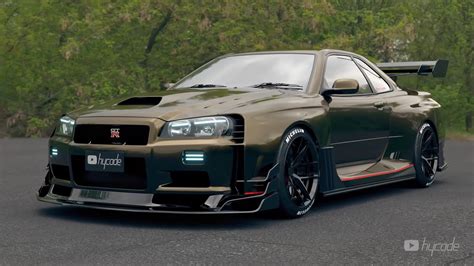 Nissan Skyline R34 GTR Custom Wide Body Kit by Hycade Compra con entrega, instalación, precio ...