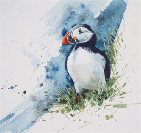 Lone Puffin | Puffins | Sam Dodd Acrylic Paintings