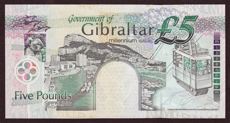 Gibraltar 5 Pounds banknote 2000 Millennium|World Banknotes & Coins Pictures | Old Money ...