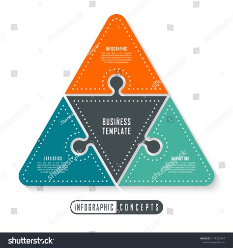 Vector Infographics Puzzle Template Chart Diagram Stock Vector (Royalty ...