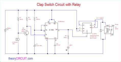 Clap Switch Circuit with Relay